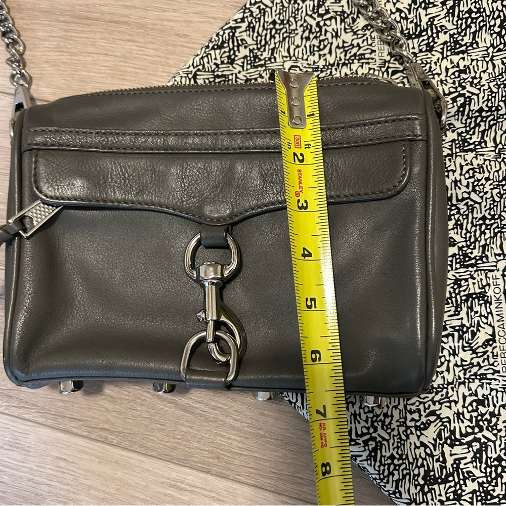 Rebecca Minkoff Grey Leather Crossbody Bag EUC - Picture 10 of 11